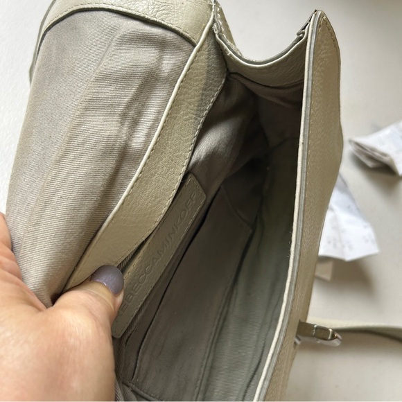 Rebecca Minkoff Beaded Cream Crossbody Bag with Chain Strap - Picture 10 of 12